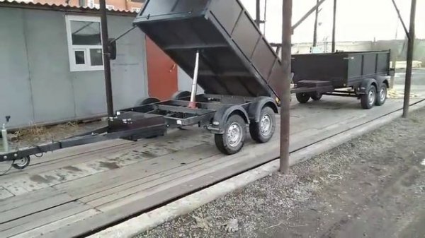 Двухосный прицеп самосвал. Пример использования нашего оборудования.