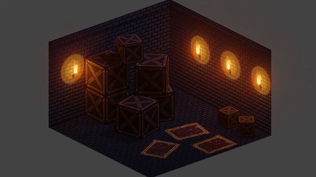 My Blender Project - Pixel Art Crate Room смотреть онлайн