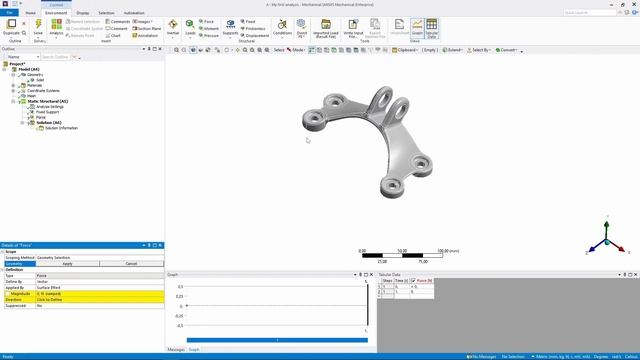 Static structural in Mechanical | Tutorial for Beginner смотреть онлайн