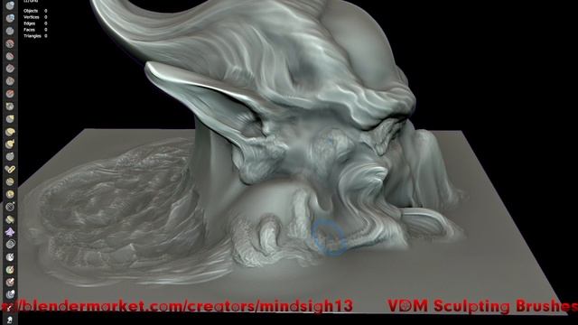 VDM Brush Block-out Blender Sculpting смотреть онлайн