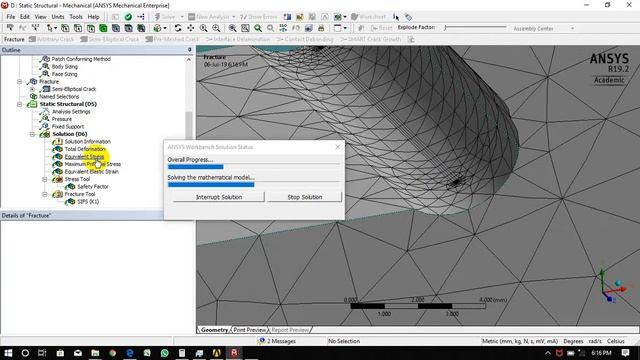 semi elliptical crack Fraction analysis on turbine shaft part 3 смотреть онлайн