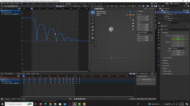 Animating a bouncing ball in Blender software смотреть онлайн