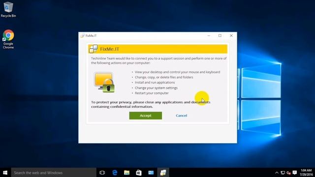 Connecting to a remote support technician with FixMe.IT смотреть онлайн