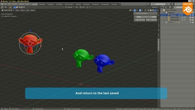 Freeze Transform - Blender 3D add-on смотреть онлайн