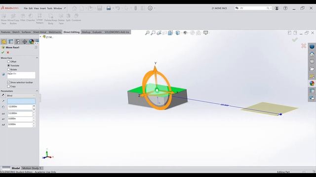 MOVE FACE COMMAND | SolidWorks 2020 | EDG 4111 смотреть онлайн