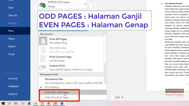 Cara Mencetak Dokumen Microsoft Word Bolak Balik || Cetak buku смотреть онлайн