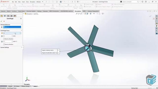 SOLIDWORKS Simulation - Centrifugal Force смотреть онлайн