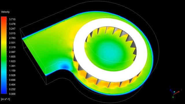 Fluid simulation of Centrifugal Blower using Sliding mesh method in ANSYS fluent смотреть онлайн