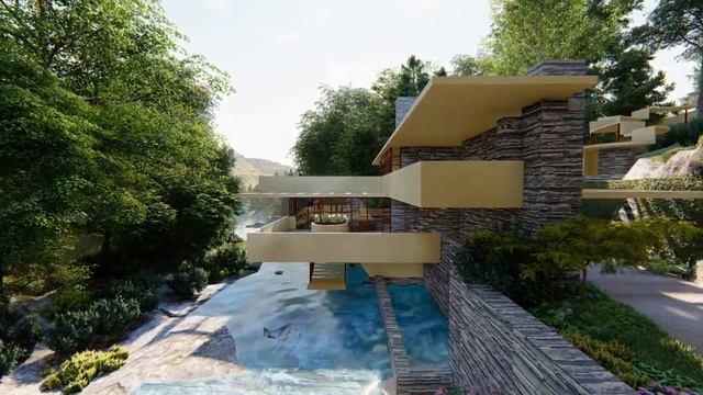 Fallingwater by Frank Lloyd Wright_Revit to Lumion смотреть онлайн