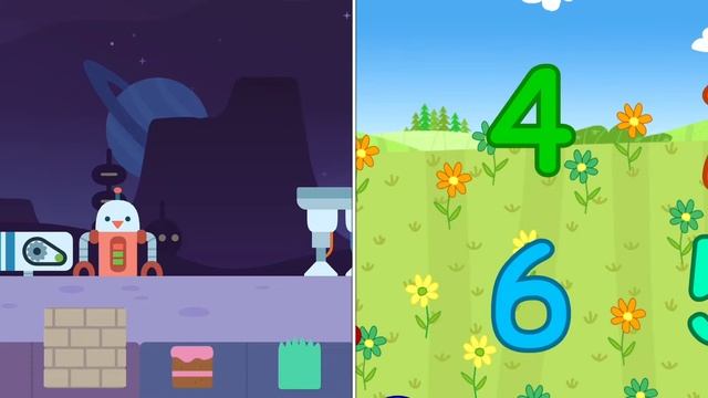 Sago Mini Space Explorer vs Kid-E-Cats Picnic With Three Cats・Kitty Cat Games смотреть онлайн