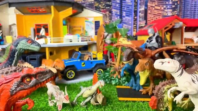 Jurassic World Collection!Spinosaurus,T-REX, Indominus Rex, Megalosaurus, Velociraptor, Atrocirapto смотреть онлайн