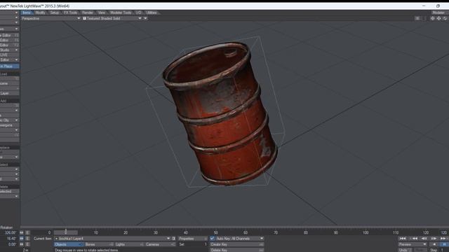 Бочка, сделанная в программе LightWave 3D смотреть онлайн