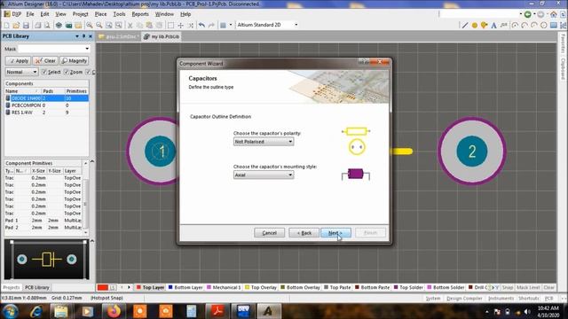 ALTIUM TUTORIAL-6: How To Create Custom FOOTPRINT Using COMPONENT WIZARD/Create Automatic FOOTPRINT смотреть онлайн
