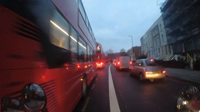 Pedestrian crossing road inbetween two buses with no care in the world смотреть онлайн