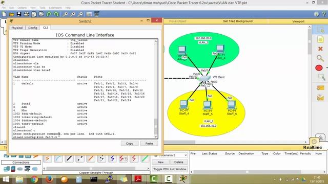 Virtual LAN (VLAN) Dengan VTP (VLAN Trunking Protocol) Mode смотреть онлайн