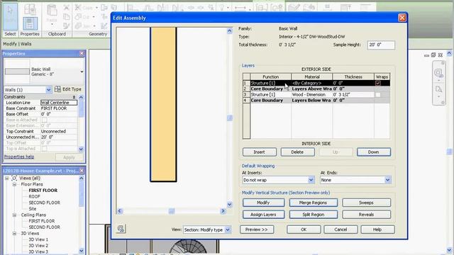 Revit, Project Basics - Defining a Wall Part 2 - Create & Edit Components of a Wall in your Project смотреть онлайн