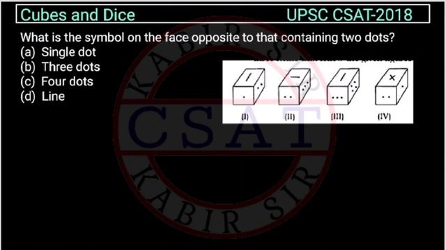 2018 CSAT, Cube and Dice, Rotated positions of a single solid are shown below. The various faces смотреть онлайн