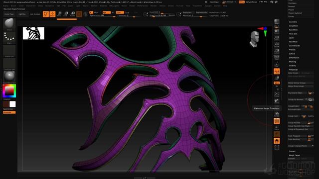 11. ZBrush Polygroups (1) смотреть онлайн