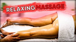 Расслабляющий массаж всего тела. Девушка засыпает