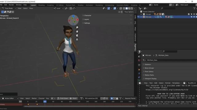 Walking rain rig animation on blender смотреть онлайн