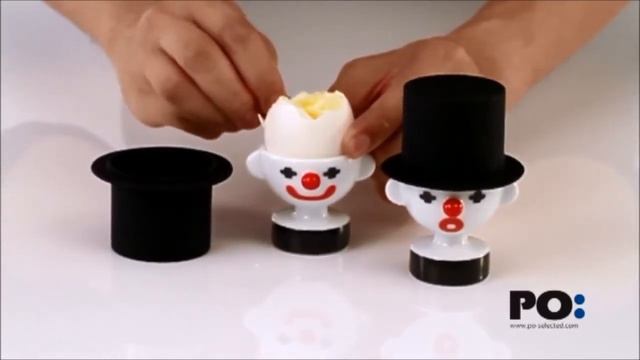 Набор для подачи яиц "Часовой" черно-белый PO смотреть онлайн