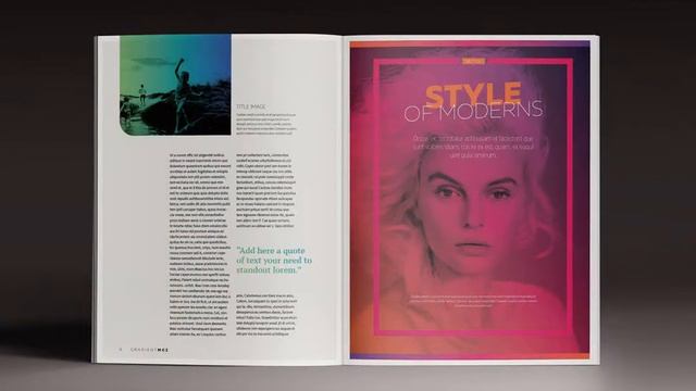 Professional Magazine Templates: Gradient Magazine Indesign Template смотреть онлайн