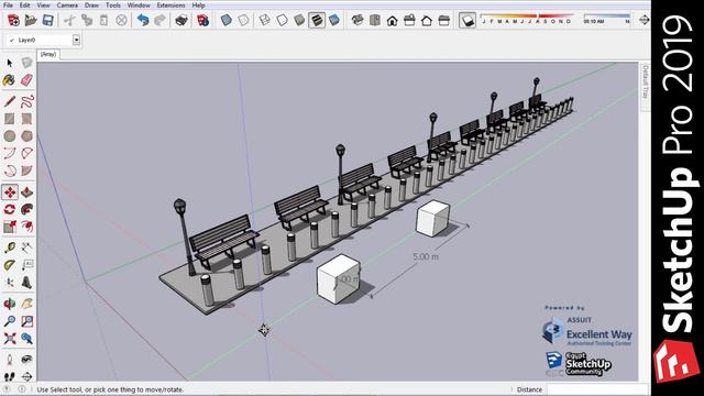 Copy and Array | SketchUp смотреть онлайн