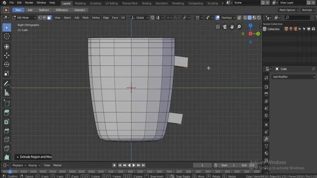 How to make a simple cup in blender 2.8 смотреть онлайн