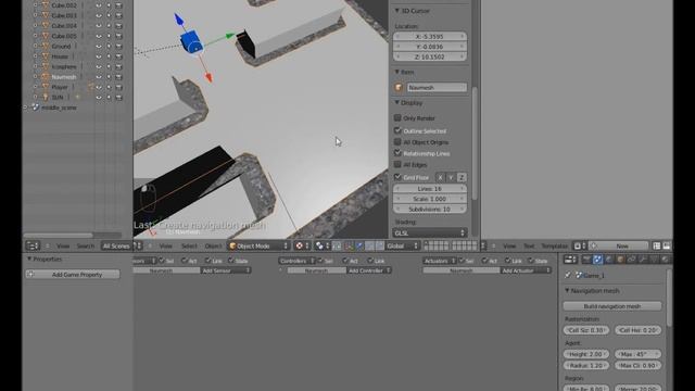 Blender Game Engine: Gegner (Künstliche Intelligenz [KI]/Navigation Mesh) [Teil III] смотреть онлайн