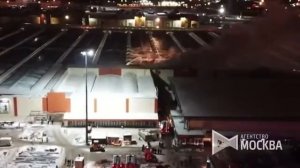 Пожар на рынке «Садовод» видео с коптера