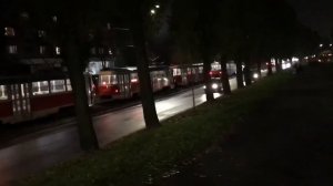 Трамвай сломался много трамваев