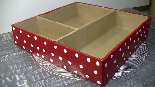 Коробка в горошек и декор коробки пакетом . смотреть онлайн