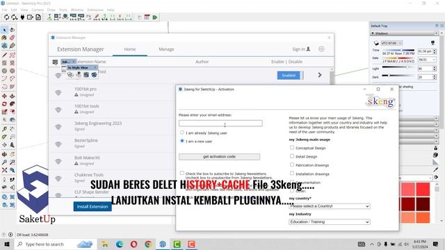 Tutorial Membuat Struktur Baja di Sketchup 🆚 CARA INSTAL 3skeng 2023 ✅ sketchup смотреть онлайн