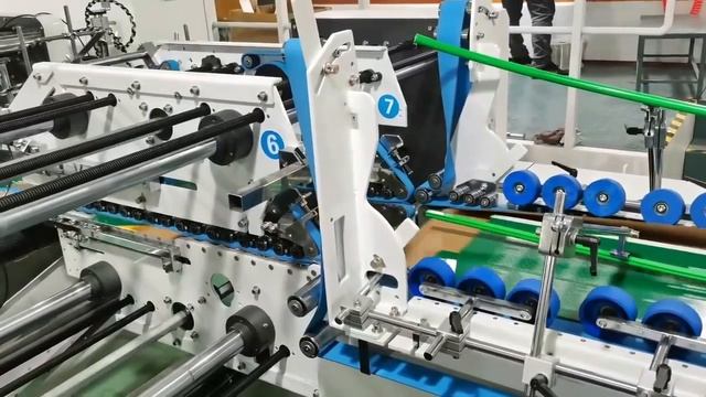 Big corrugated box make in XS-1250 folder gluer machine смотреть онлайн