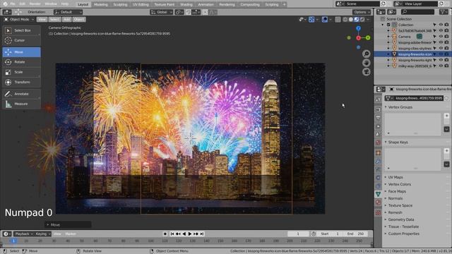 New Year's Eve Fireworks Blender Tutorial смотреть онлайн