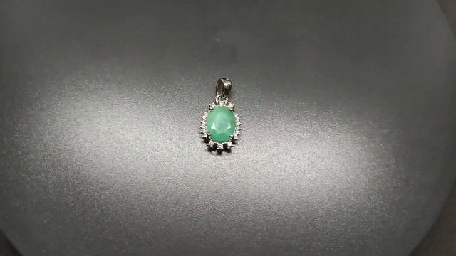 Подвес. Натуральный изумруд. Серебро 925. П8805 смотреть онлайн