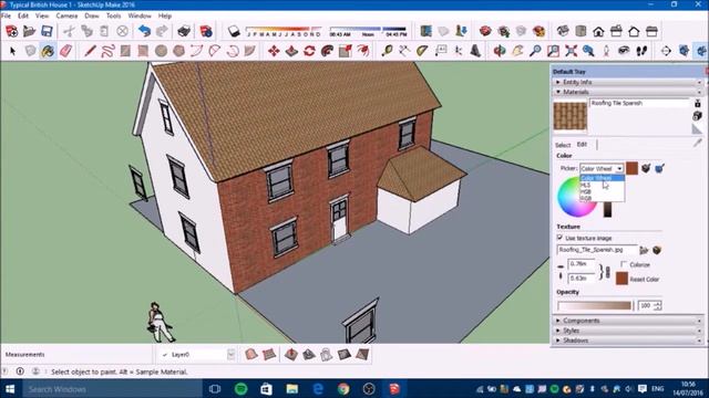 SketchUp Speed Build - British House смотреть онлайн
