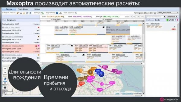 Обзор функции планирования маршрутов Maxoptra на Wialon