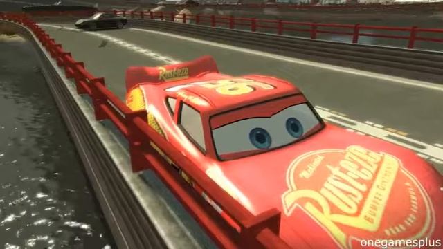 Lightning McQueen VS Porsche Stunt Speedway Park Disney Pixar Car By Onegamesplus