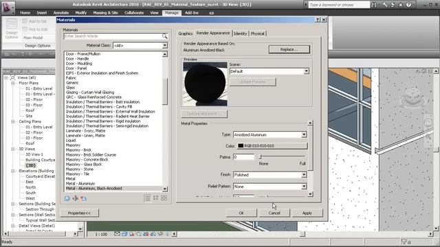 Revit 2010 Training: Part40-Materials смотреть онлайн