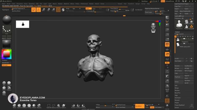 Eyes of Lamia - Ecorche Torso Study Sculpt смотреть онлайн
