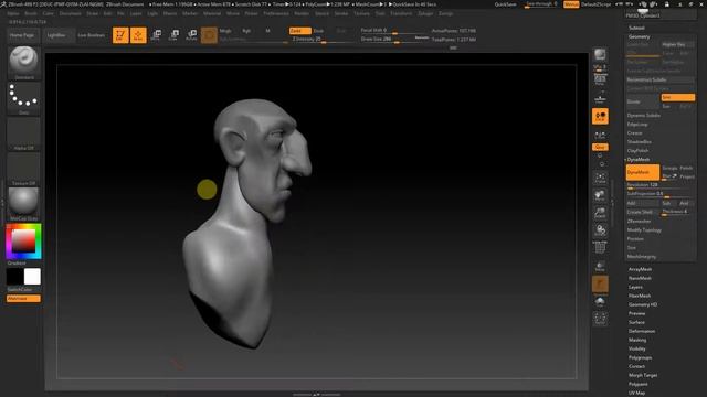 Zbrush Speed sculpt : Stylized cold dude + Keyshot render смотреть онлайн