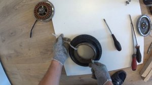 Замена литой покрышки 200*50 на мотор-колесе электросамоката Kugoo s3 и аналогичных