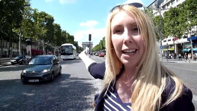Eiffel Tower and Champs Elysees - walk through Paris - ReiseWorld travel channel смотреть онлайн