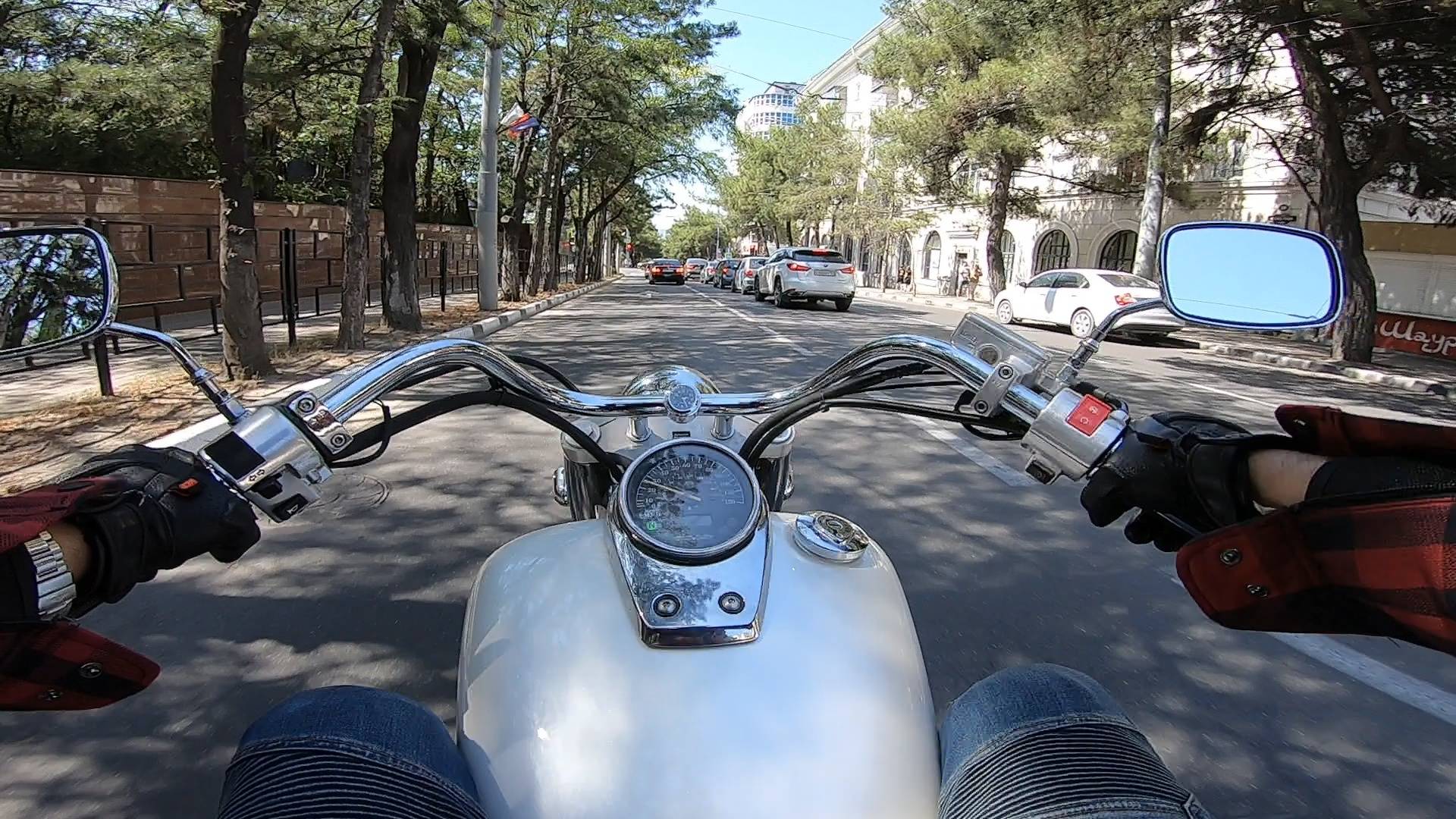 Езда на мотоцикле Honda Shadow Aero 750 #43|| Дневная поездка