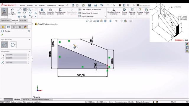 Ejercicio #64 - Aprender a Modelar piezas en 3D - Solidworks смотреть онлайн