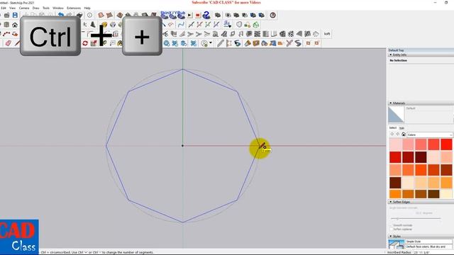 Draw Octagon in Sketchup смотреть онлайн