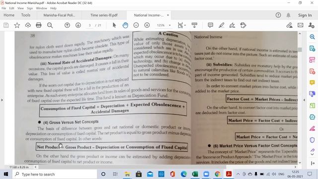National Income Part 1 (manisha Jain)