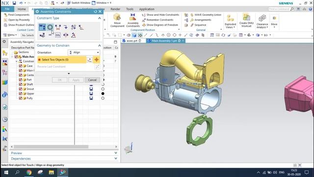 Unigraphics NX-Assembly Practice Example 1 || Online tutorial Example смотреть онлайн