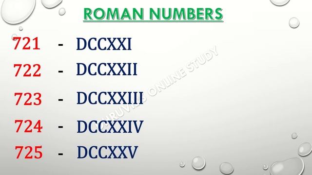 Roman Numbers 701 To 750 || Roman Numerals 701 To 750 || смотреть онлайн